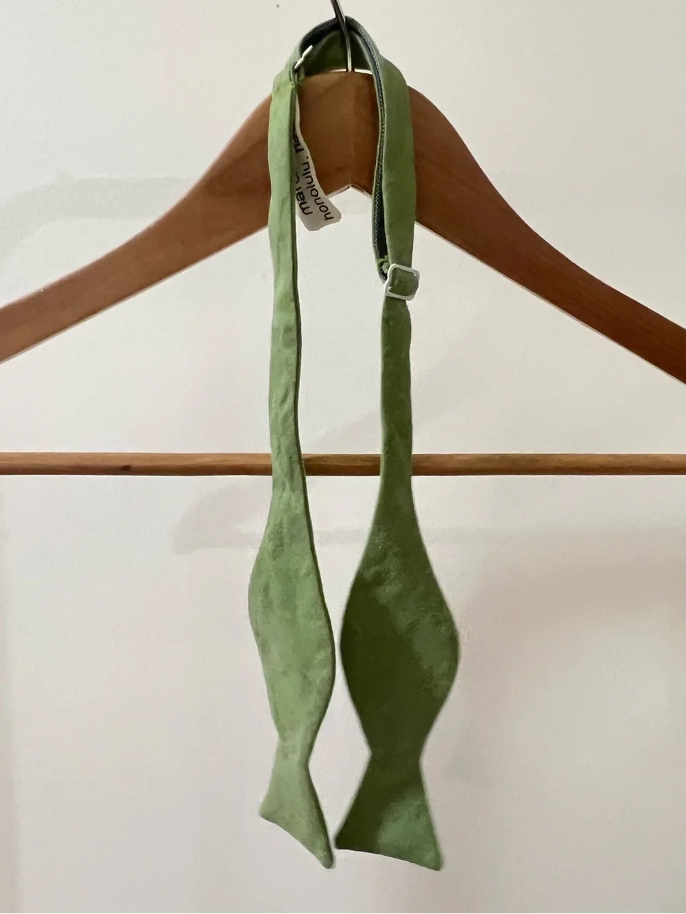 Olive Green Self-Tie Bow Tie for Kids